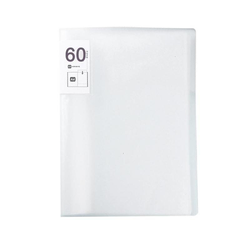 40/60 Pages A4 Transparent Document Information Booklet Office Information Folder Important File Storage Folder: H