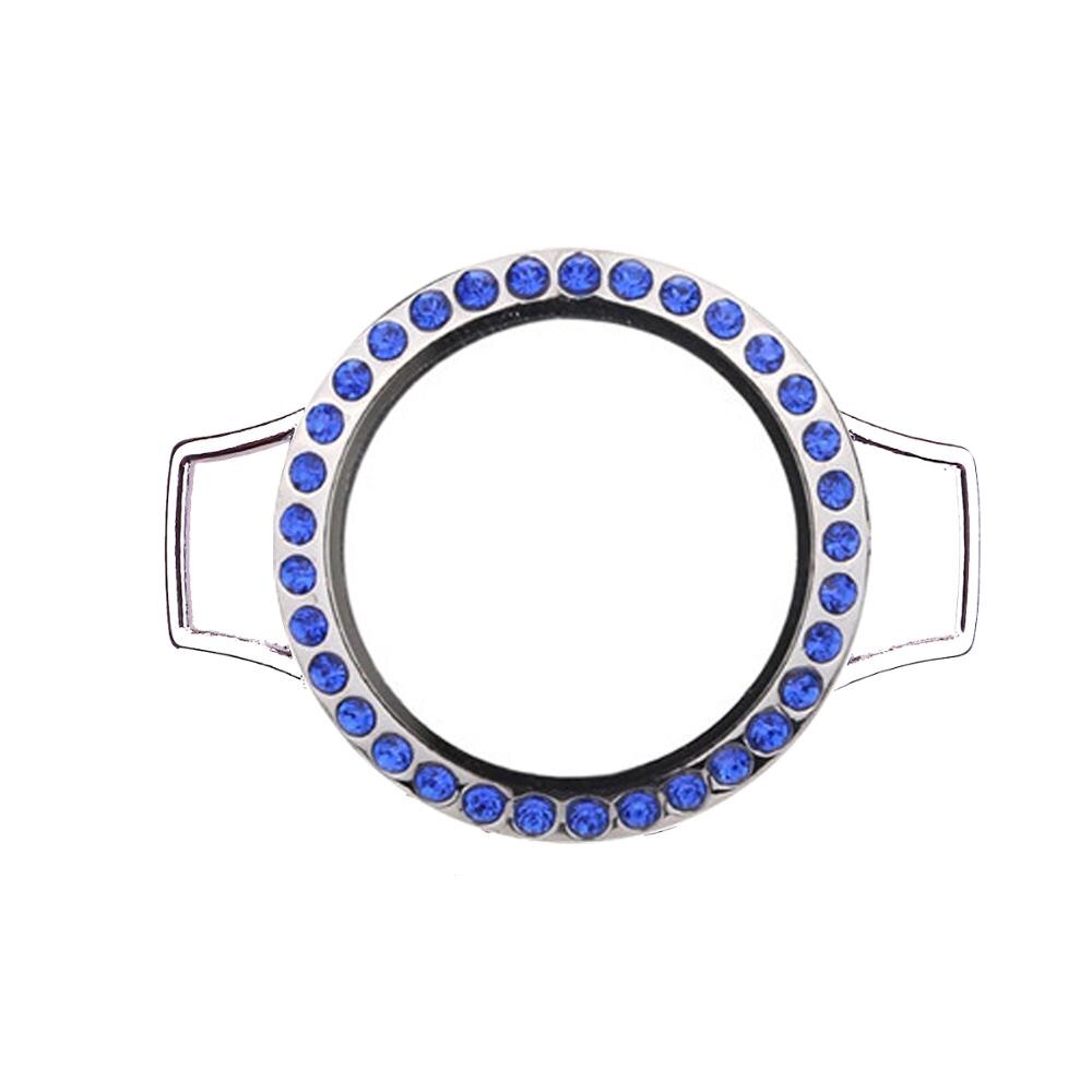 5 Stks/partij Drijvende Living Memory Glas 30Mm Medaillon Voor Pu Lederen Enkele Of Dubbele Wrap Armbanden Drijvende Charms Vrouwen sieraden: L102-blue-2 glass