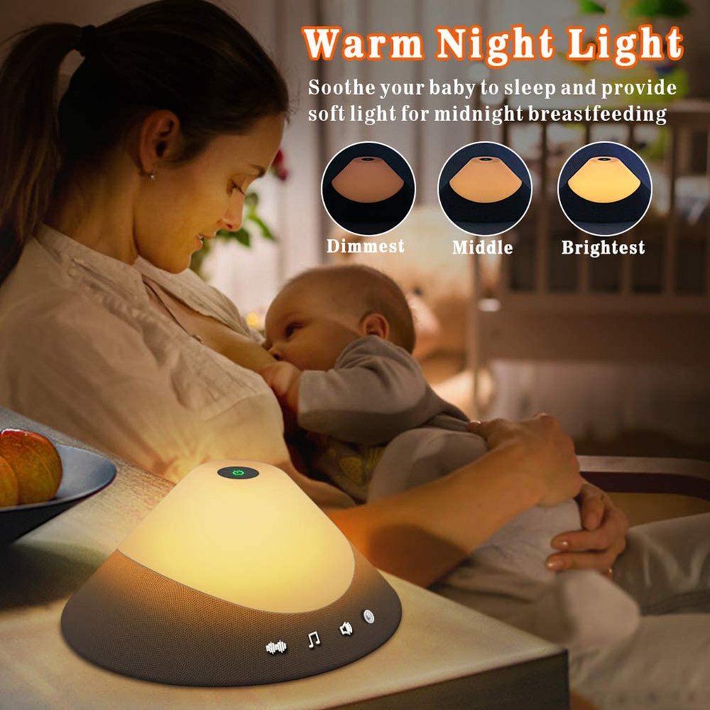 White Noise Machine Sleep Therapy Baby Night Light With Timer & Memory Feature Sound Machine For Baby & Adults Home Office