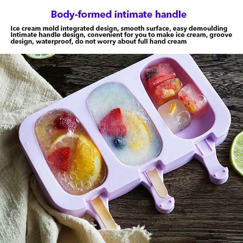 Molde de silicona para helado, moldes para Polos DIY, molde casero para postres, congelador de fruta, molde para hacer helados con palos