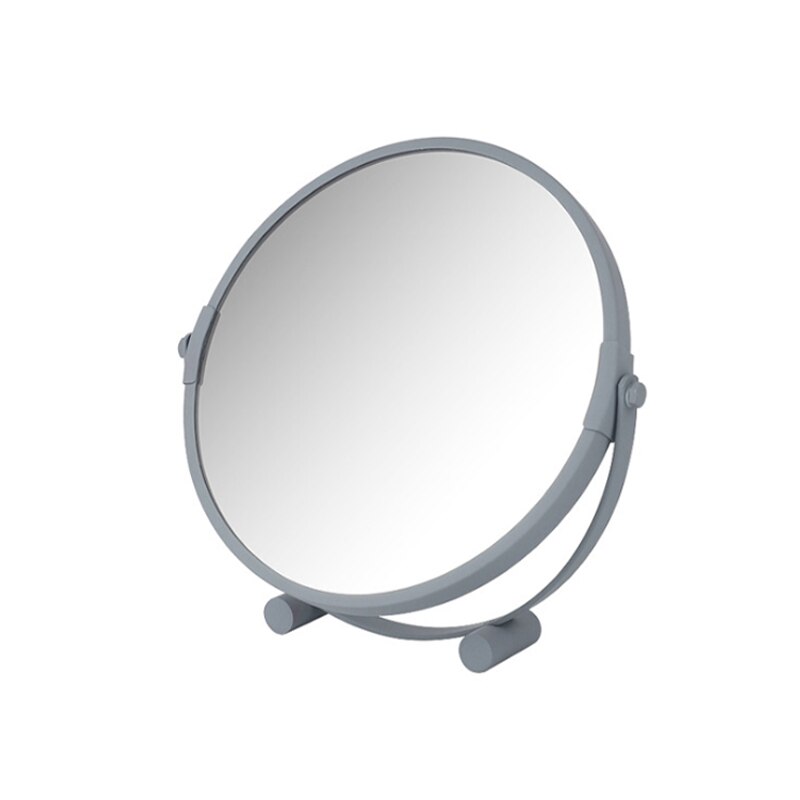 2x/3x Magnification Round Rose Gold Makeup Mirror Desktop Makeup Mirror Bedroom Bathroom Studio Beauty Mirror: 3X gray