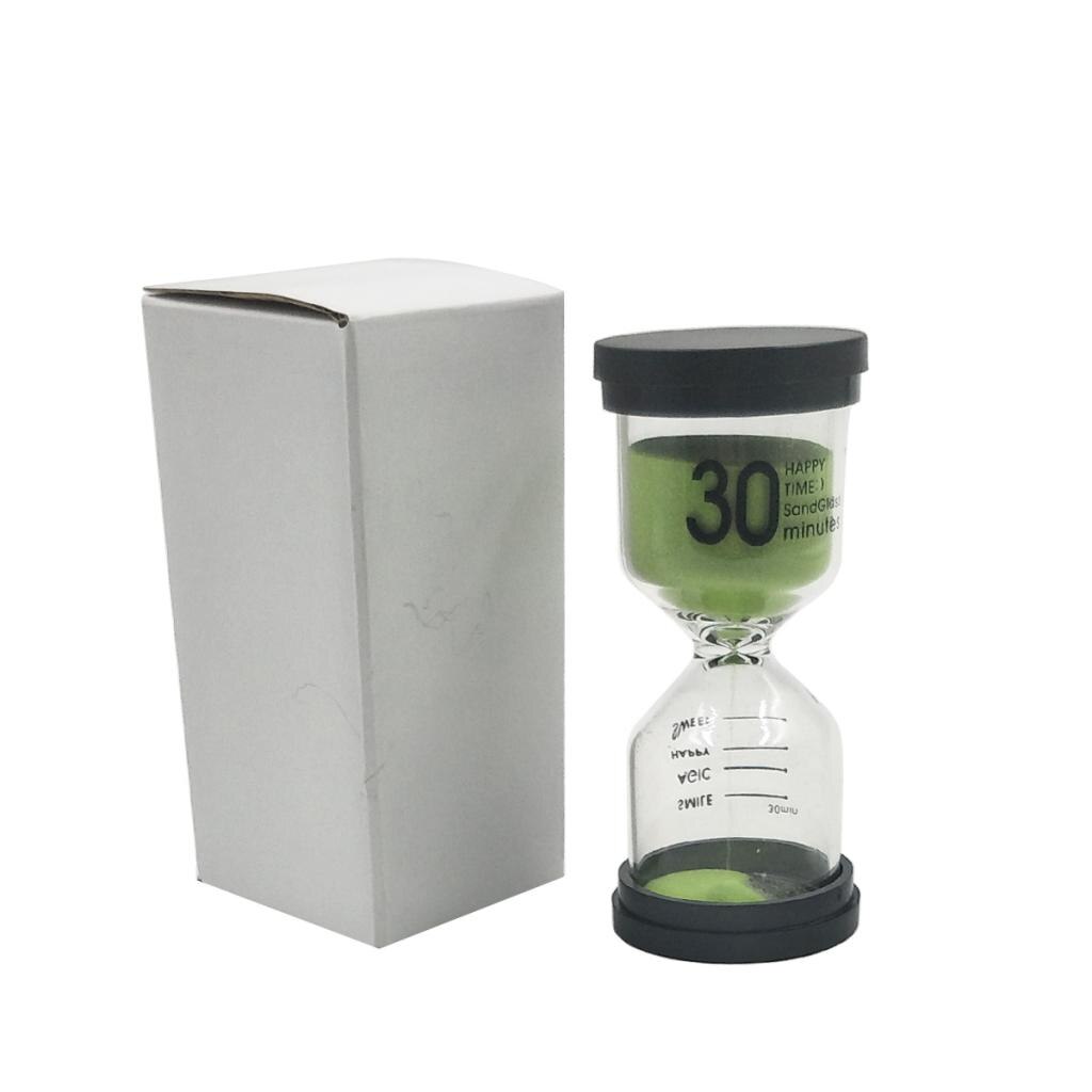 Magideal 30 Minuten Zandloper Zandloper Zand Klok Timer Kichen Hulpmiddel Zandloper Zand Glas Zwart Groen Home Decor