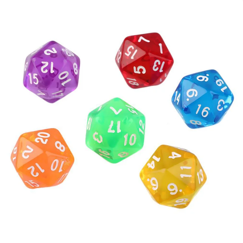 10 pçs/set Dados Digitais 20 lados Jogos Educacionais Acessórios de Entretenimento