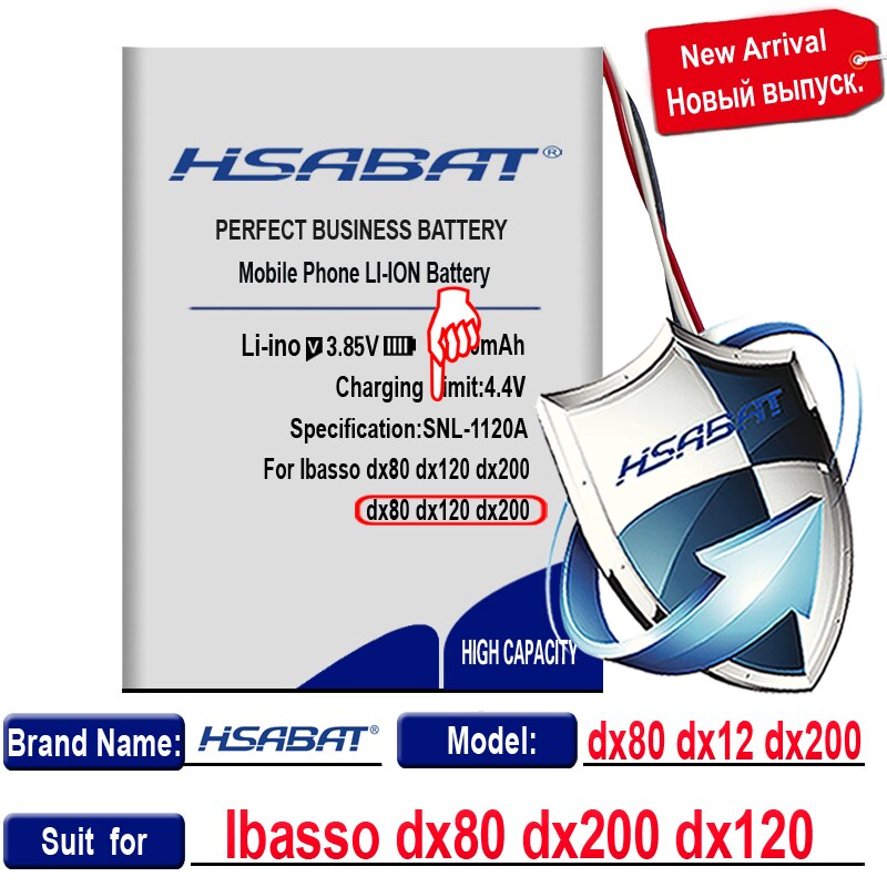 HSABAT 5100mAh Battery for Ibasso Dx80 X120 DX200 Batteries