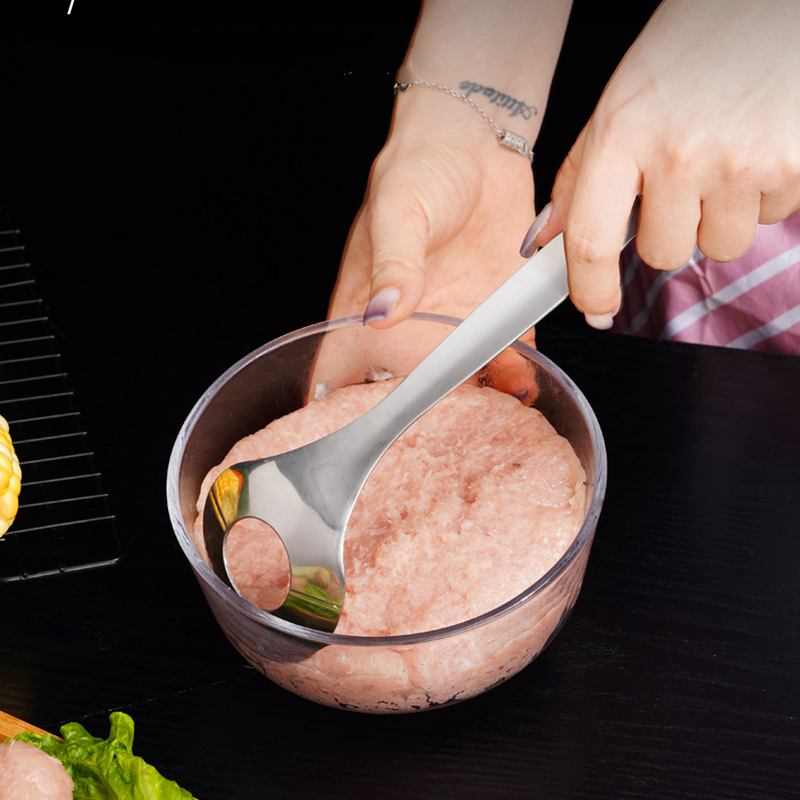 Stainless Steel Meatballs Spoon Non-Stick Meatball Maker Kitchen Meat Tools Manual Food Processorle Fish Balls Utensils