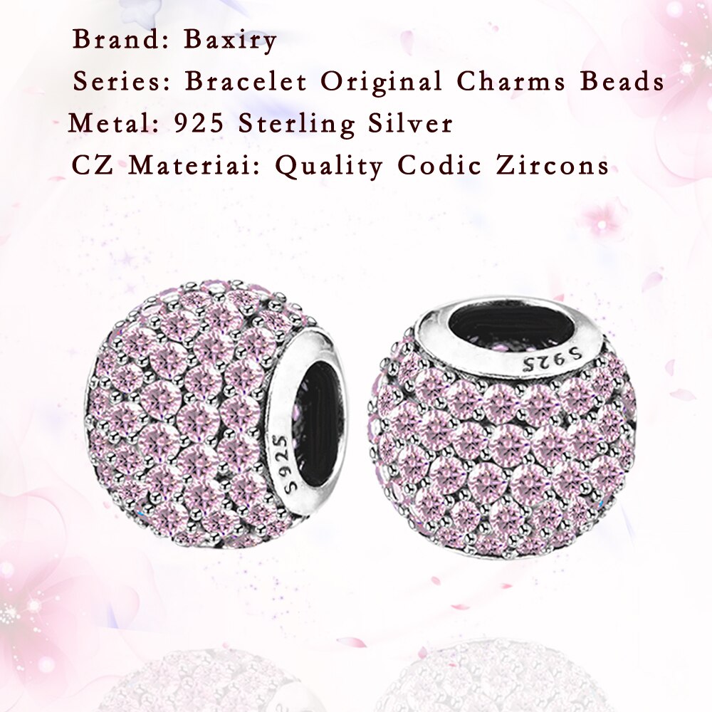 Charm Beads 925 Sterling Silver DIY Fit Luxury Charms Silver 925 Original Bracelets Beads For Jewelry Making Women