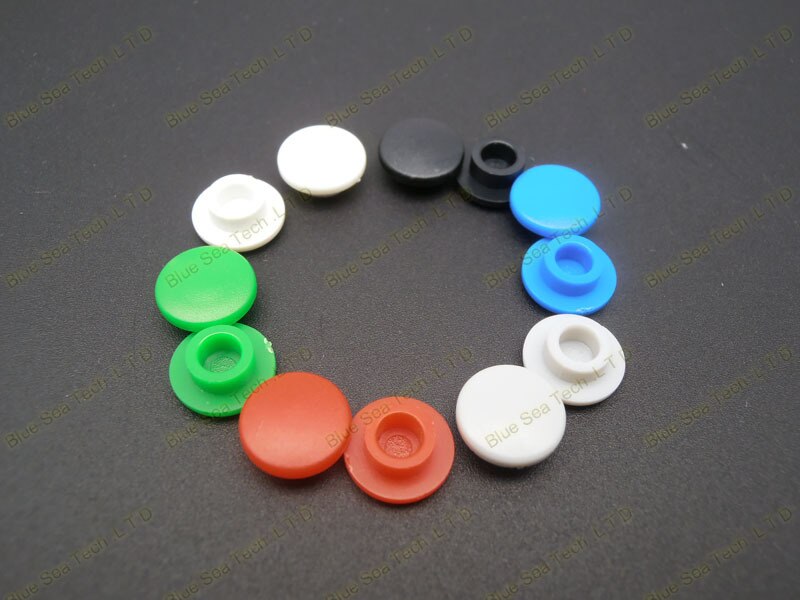 1000 Stuks/pak Tactile Drukknop Cap,Micro-Switch Knop Cap, momentary Tact Cap Multi Color Fit 6*6*9.5Mm Schakelaar