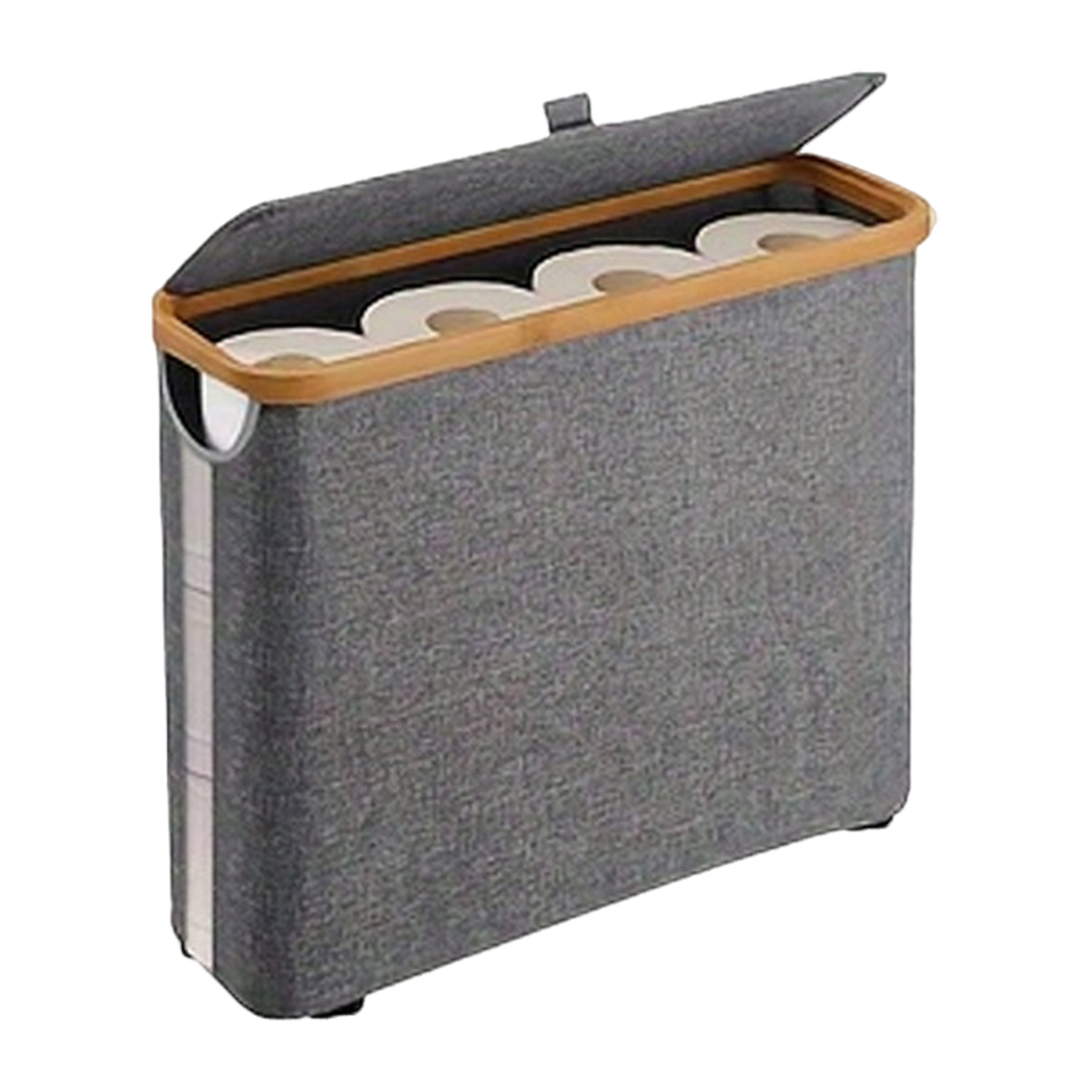 Large Capacity Toilet Paper Storage Basket Organizer With Lid Bathroom Toilet Paper Storage Organizer （hold 9 Rolls Of Paper）: light yellow