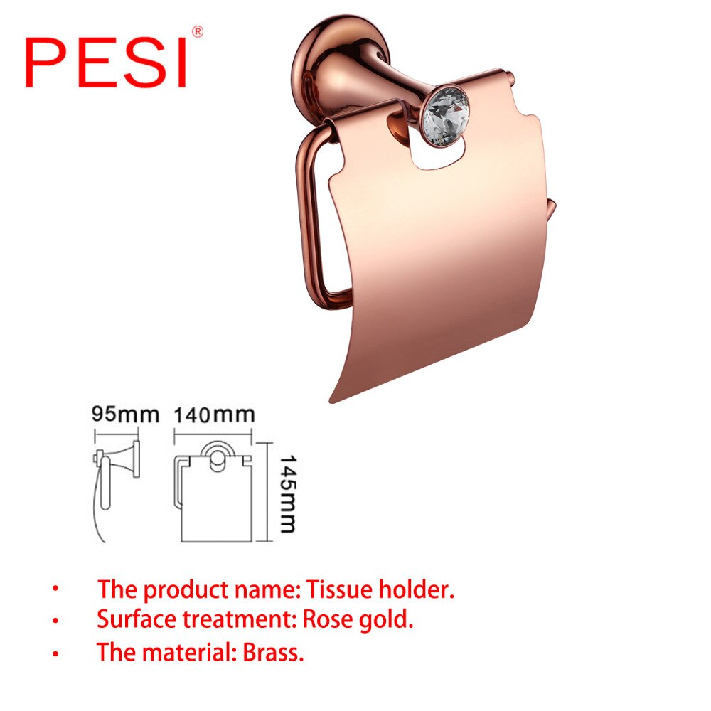 Conjuntos de accesorios de baño de latón macizo Conjunto de accesorios de baño de lujo europeo Productos de baño retro Oro rosa.