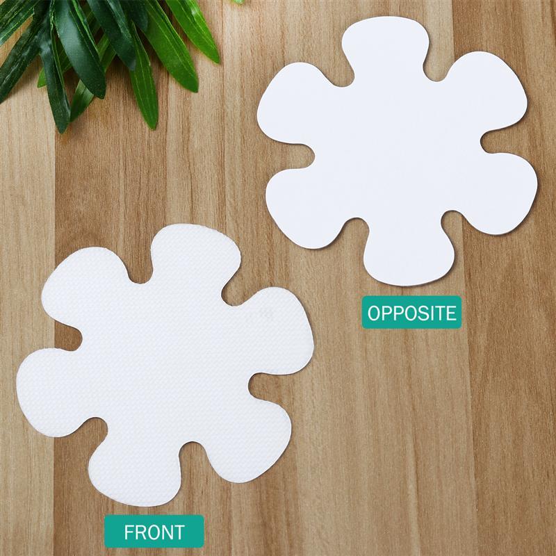 20PCS Bloemvorm PEVA Anti-slip Bad Stickers Decals Veiligheid Bad Douche Loopvlakken 10CM (Transparant)