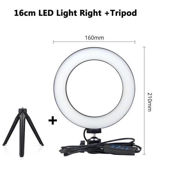 Vanity Beauty Makeup Blogger Video LED Light Live Broadcast Influencer Network Selfie Lamp LED Table Make Up Lamp Fill Light: 16cm led 1set