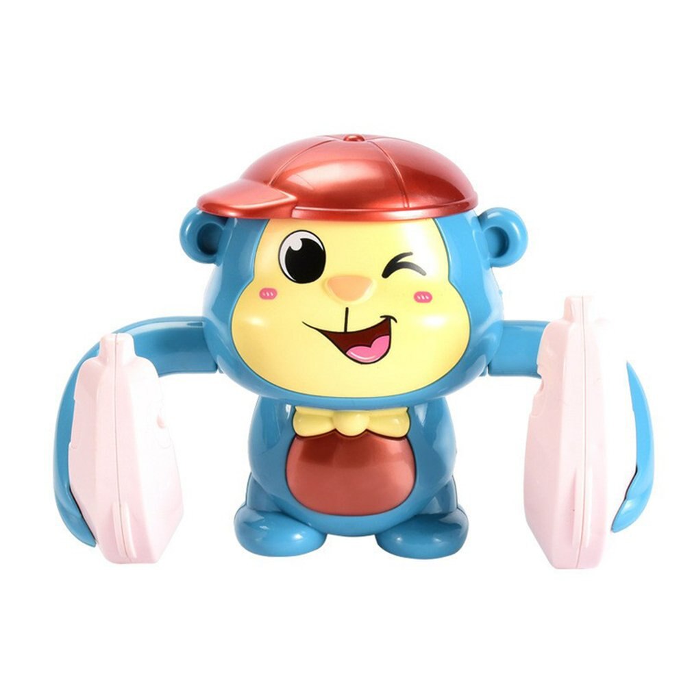 Kids Electric Monkey Toy Walking Singing Musical Light Monkey Sound Control Induction Toy Funny Electronic Pets for: Blue