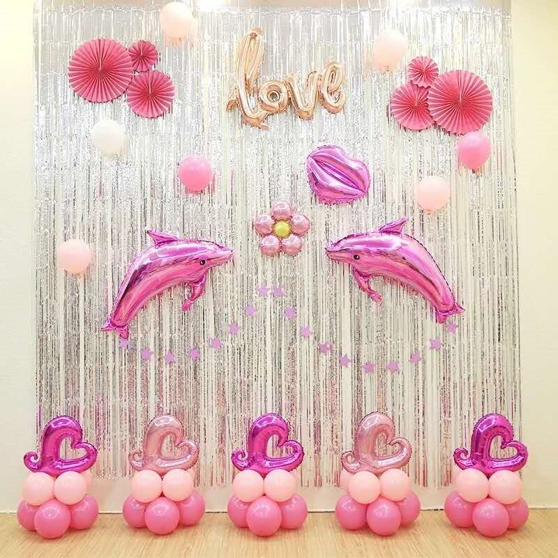 5pcs 18inch Heart Shape Foil Balloons Wedding Happy Birthday Party Year Ballon Event Decoration Celebration Souvenirs Favors