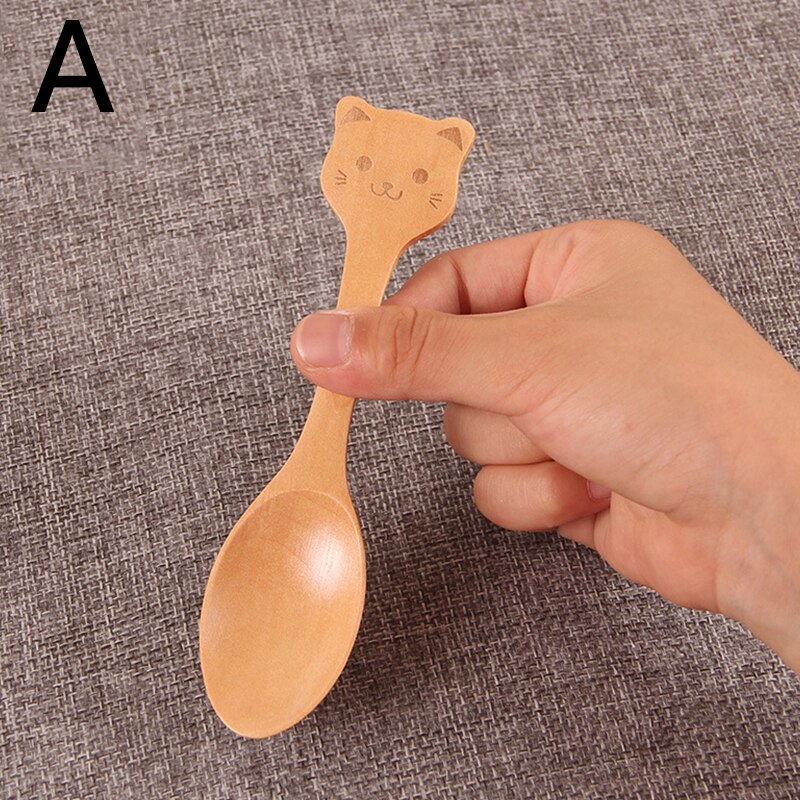 Mini træske køkken kryddereske ske sukker te kaffe scoop små korte kryddereske ske redskaber madlavningsværktøj: -en