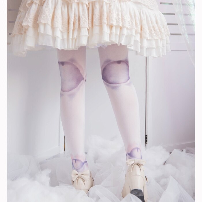 Japanese Lolita original stockings SD doll spherical joint velvet printing soft budding girl pants tattoo silk stocking XWZ-L002