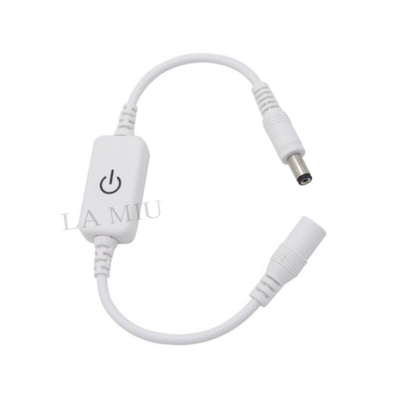 Mini led dimmer bryter kontroller touch  dc 12-24v for 5050 3528 ensfarget led stripe lys justere lysstyrken svart hvit