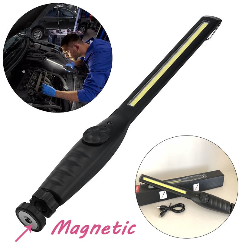 Protable Spotlight Working Light Multifunction Rechargeable COB LED Slim Work Light Lamp Flashlight Worklight Outdoor With USB