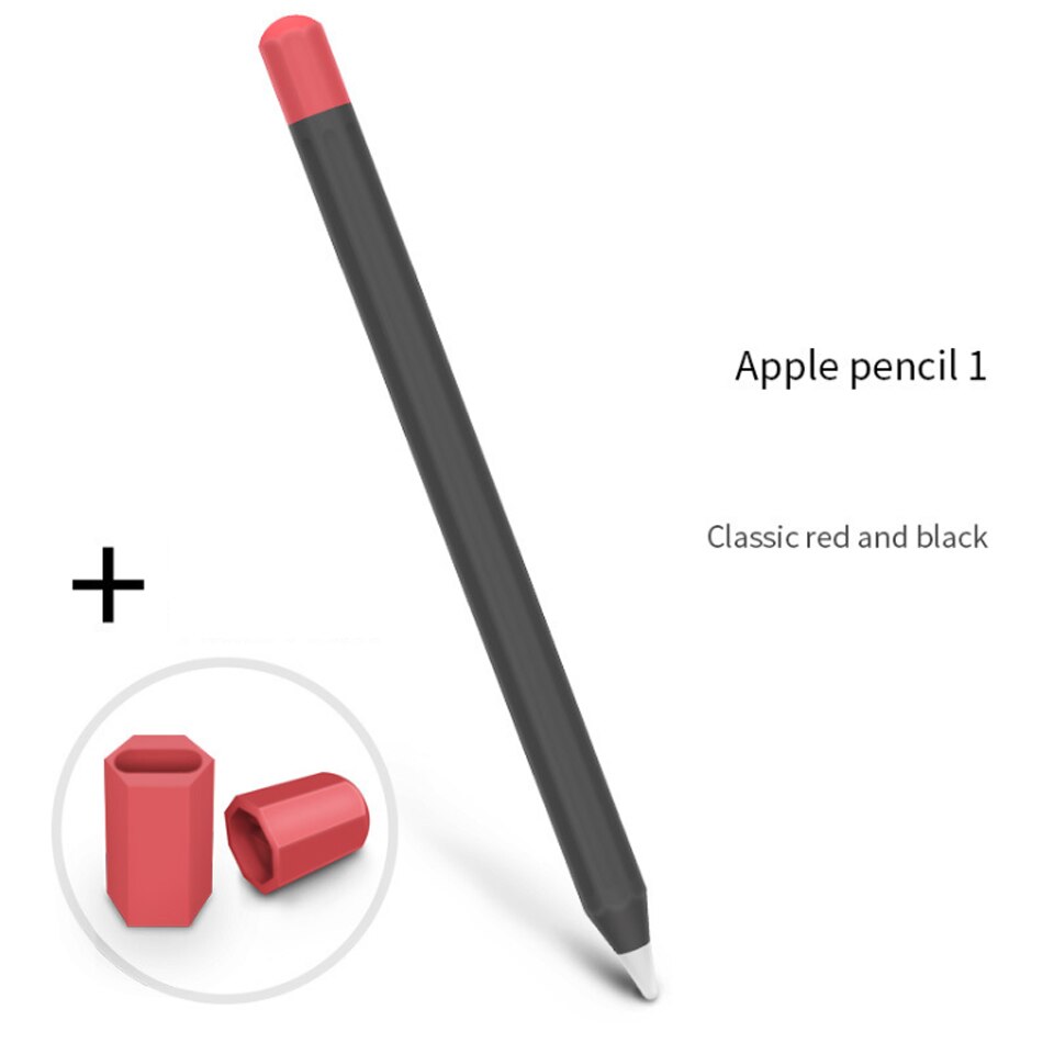 Silicone Pencil Case for Apple Pencil 2 Sleeve Cover Protective Case Colorful Silica gel For iPad Tablet Touch Pen Stylus: Black 1st