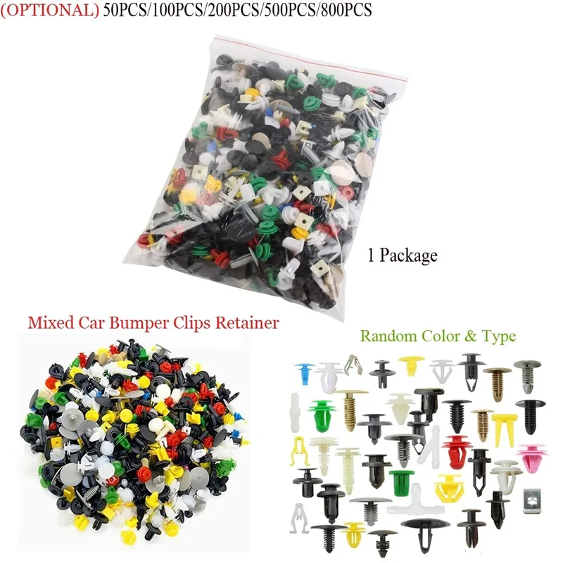 Universal Mixed Auto Fastener Car Bumper Clips Retainer Car Fastener Rivet Door Panel Liner for All Car