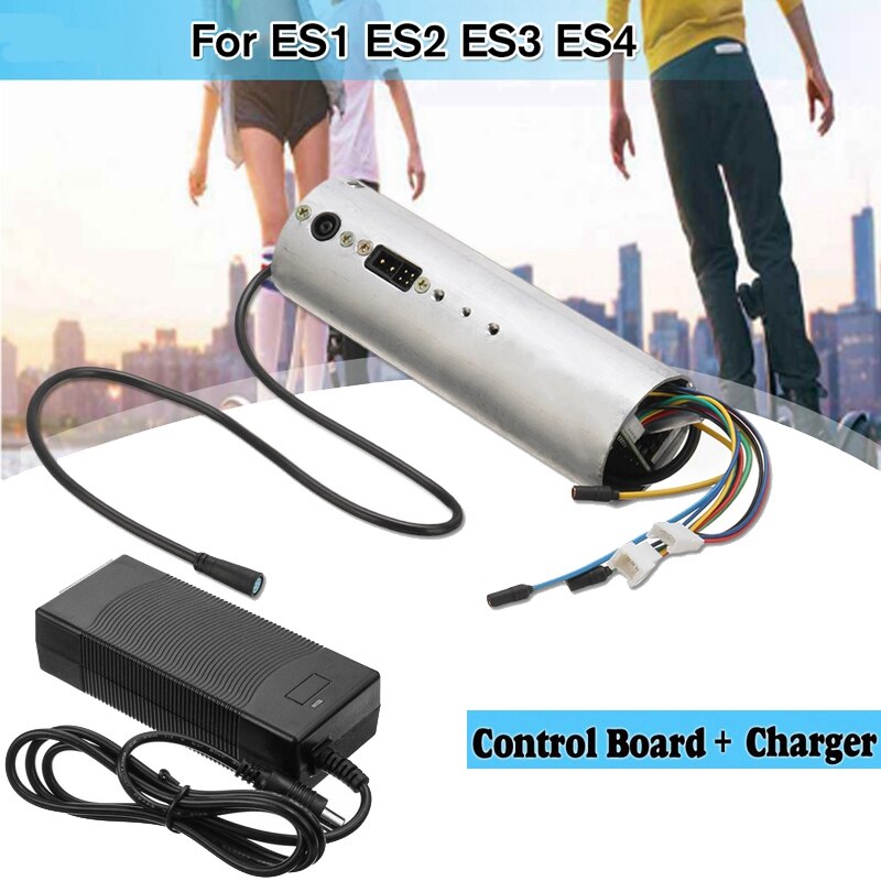 Control y cargador de tablero de patinete eléctrico, Bluetooth, para Ninebot ES1/ES2/ES3/ES4, enchufe europeo