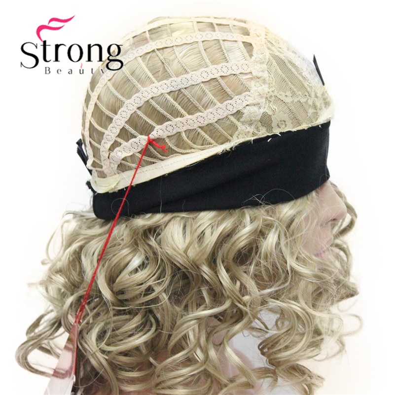 Blonde Highlights Short 3/4 Women's Synthetic Wigs Hairpiece Curly Hair Piece with Headband COLOUR CHOICES