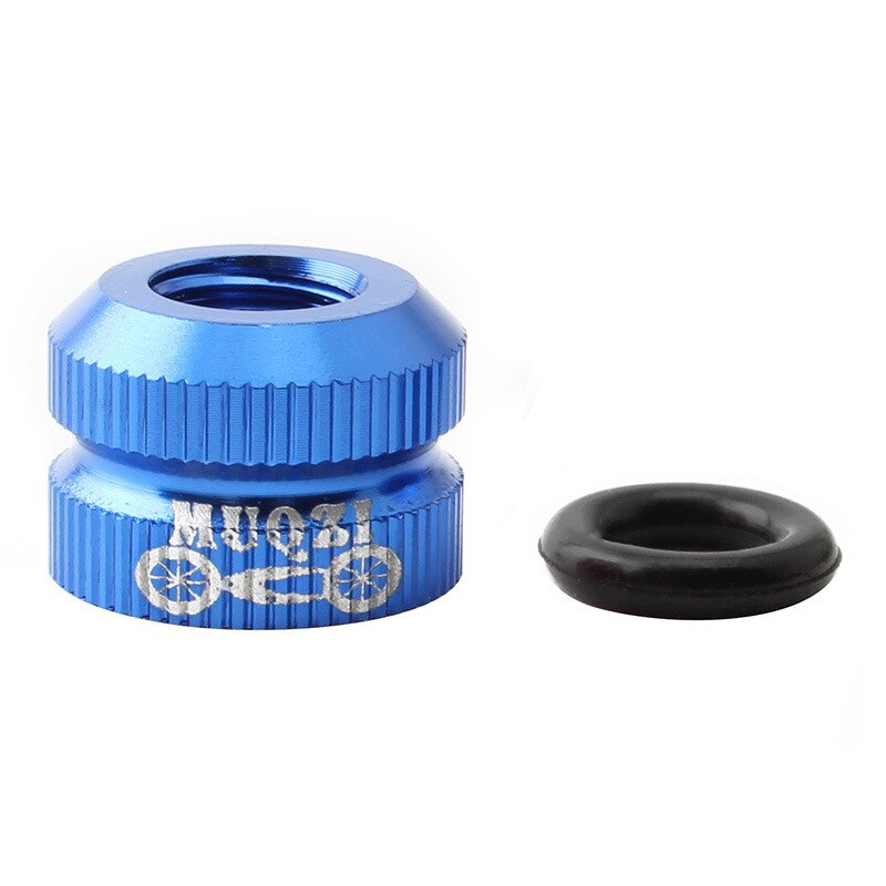 Neumático sin cámara para bicicleta de montaña, tuerca de válvula de tubo interno, tapa de válvula de vacío, accesorios para bicicleta, 1, 2 y 4 unidades: 1pc blue