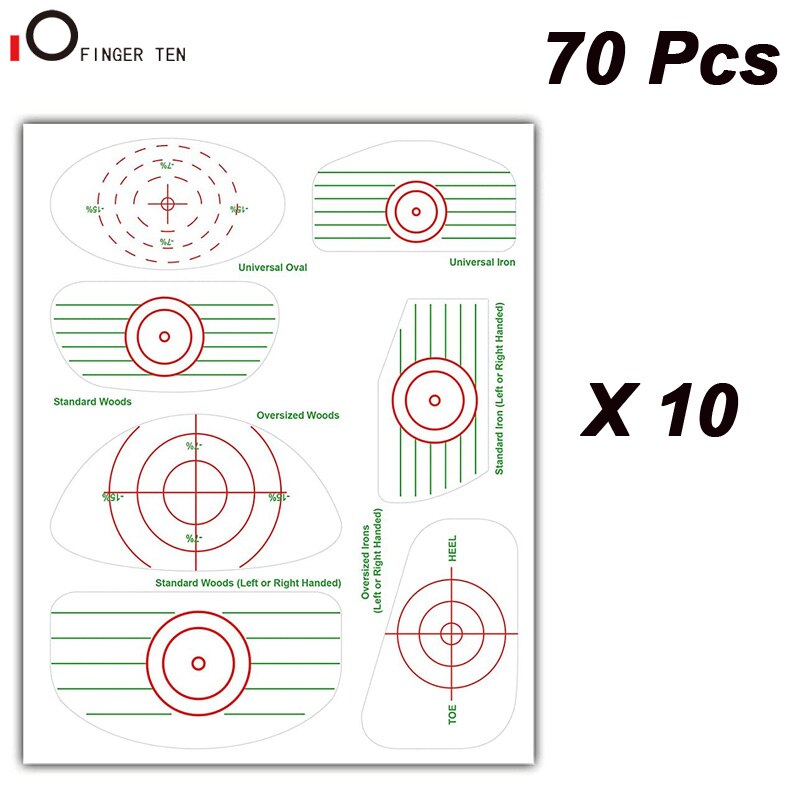 Golf Impact Tape Labels Target Binders Sticker for Swing Training Irons Putters and Woods: 70 Pcs