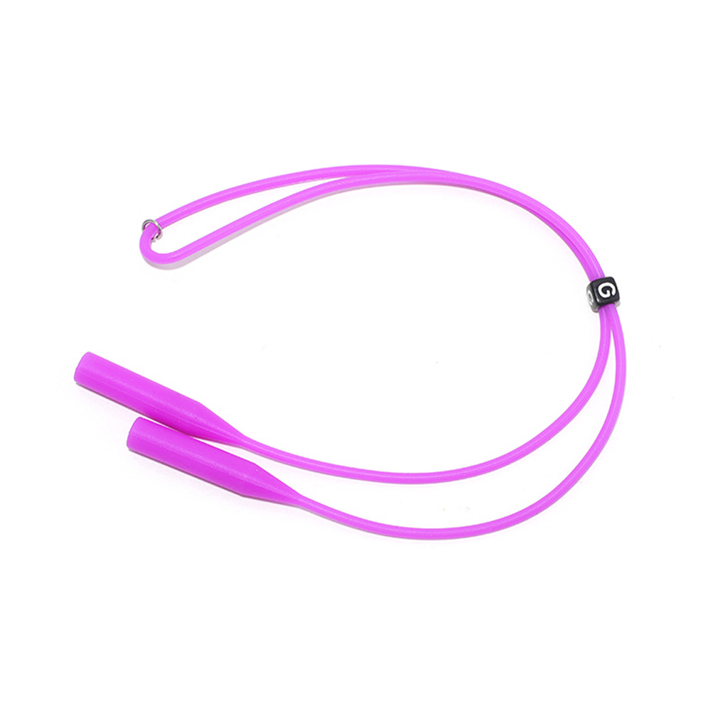 Silicone world Adjustable Silicone Eyeglasses Straps Sunglasses String Ropes Glasses Chain Sports Holder Elastic Anti Slip Cords: Purple