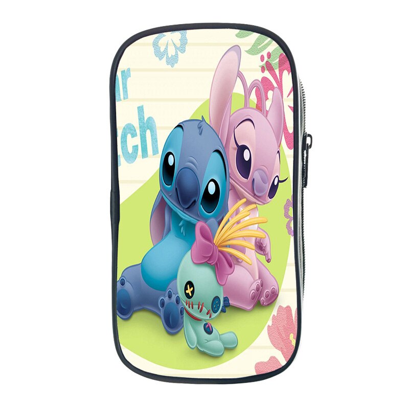 USB Opladen Rugzak Jongens Meisjes Stitch Gedrukt Rugzak Schooltassen met Etui 2 stks/set Casual Reizen Shouler Rugzak: 5