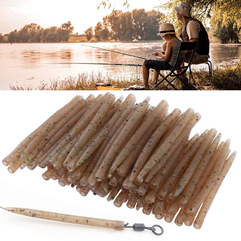 Terminal duradero Anti enredos multifunción 30/50/100x Mangas de goma antienredos conectar con gancho equipo de pesca de carpa