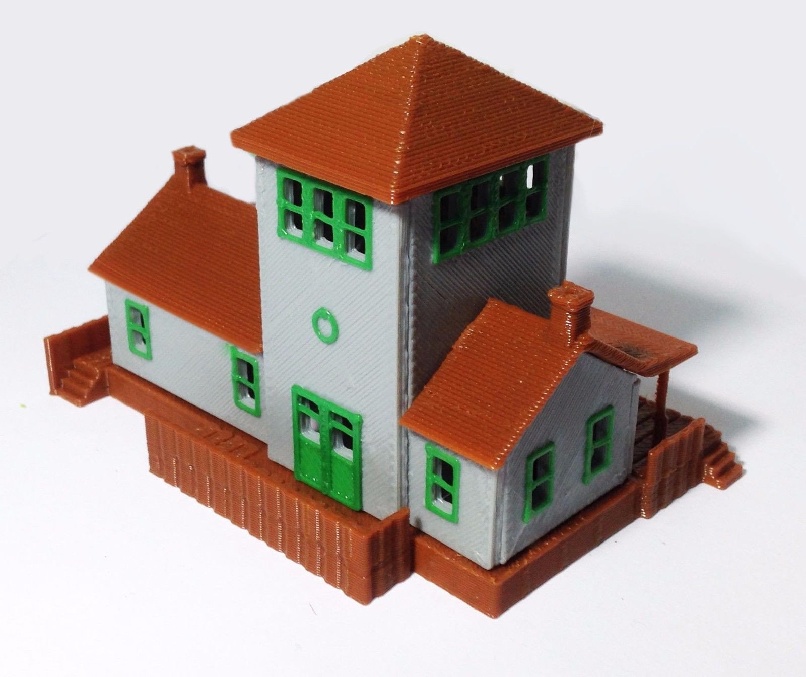 Outland Models Small Train Station / Depot N Scale 1:160 Train Railway Layout