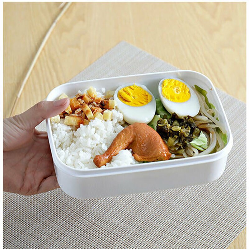 700ml Portable Healthy PP Material Lunch Box 1 Layer Bento Boxes Microwave Heating Dinnerware Food Storage Container Foodbox