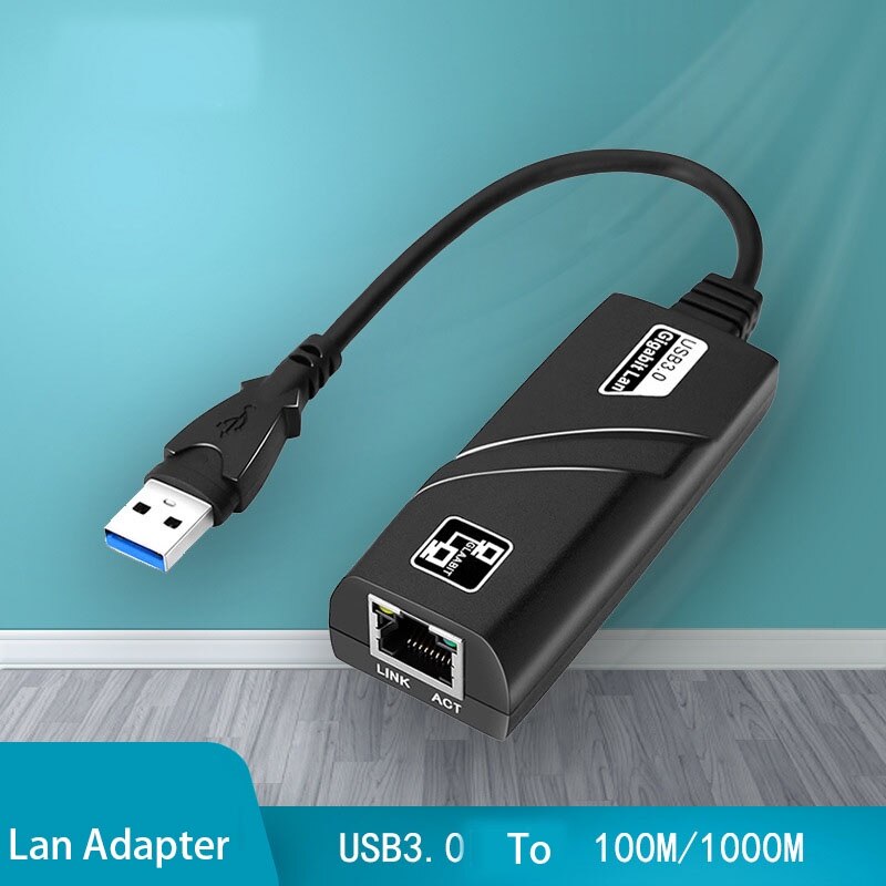 USB3.0/2.0 Gigabit Wired Adapter Usb to RJ45 Port Network LAN Computer Laptop 100/1000M External Network Converter