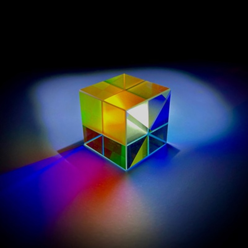 18*18*18Mm Optische Experiment Van Zes-Licht Regenboog Fotografie Met Vlekkeloze Kubus Licht Prisma Glas