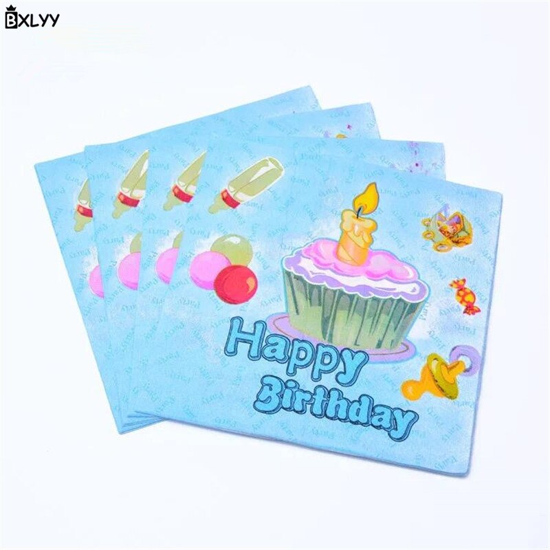 BXLYY Cartoon Print Wegwerp Tissue Servet kinderen Verjaardagsfeestje Decoratie Baby Shower Kerst Halloween Kitchen.75z: 3