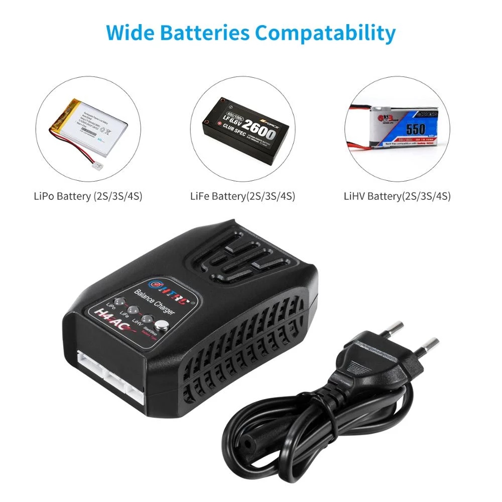 HTRC H4AC 20W 2A Lipo Batterij Blance Oplader Voor 2-4s Lipo Leven LiHV Batterij Pocket Type RC Oplader met Garantie