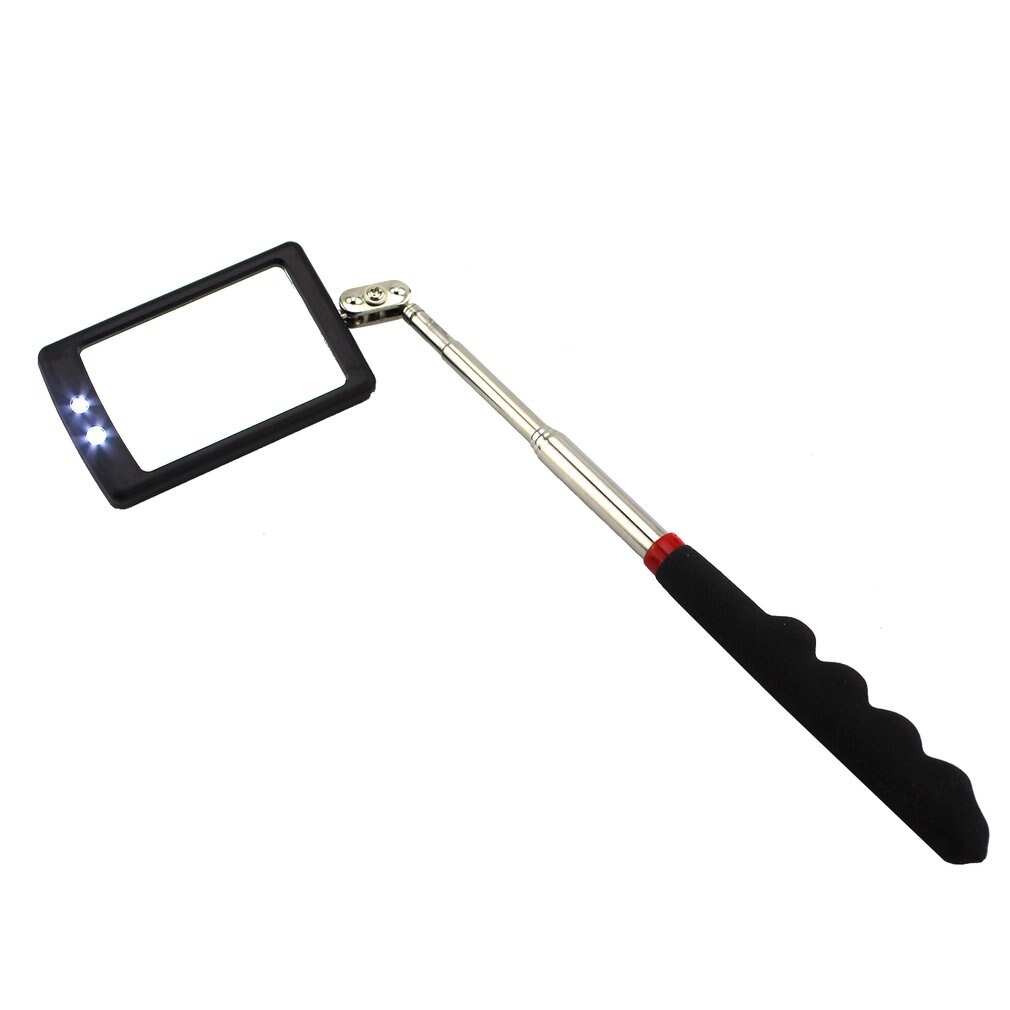 Led Telescopic Nonslip Inner Wall Inspection Mirror Vehicle Bottom Angle View Detection Tool Equipment with Rubber Grip