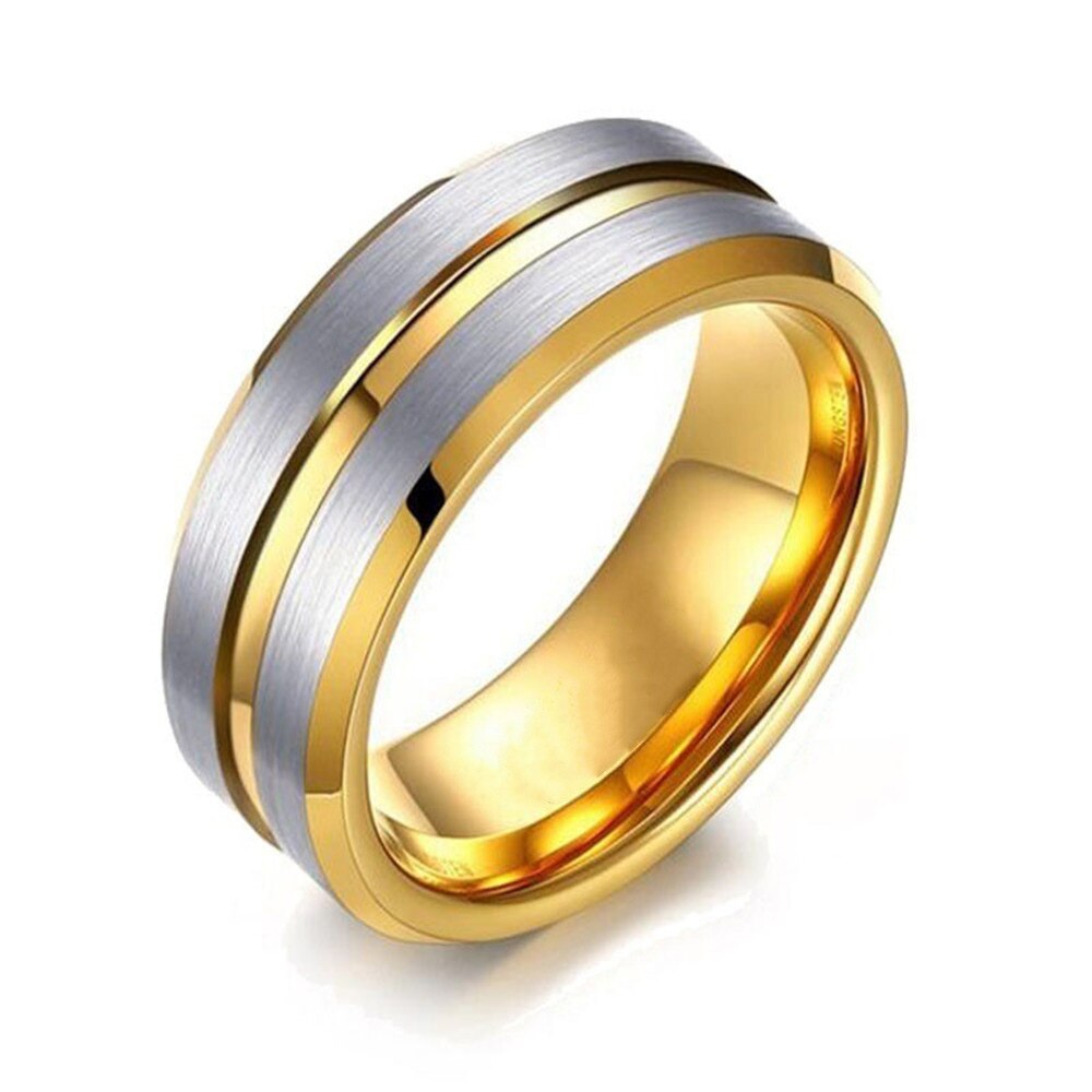 Chuhan Gold Carbide Wolfraam Stalen Heren Ringen Voor Party Bruiloft Sieraden Accessoires