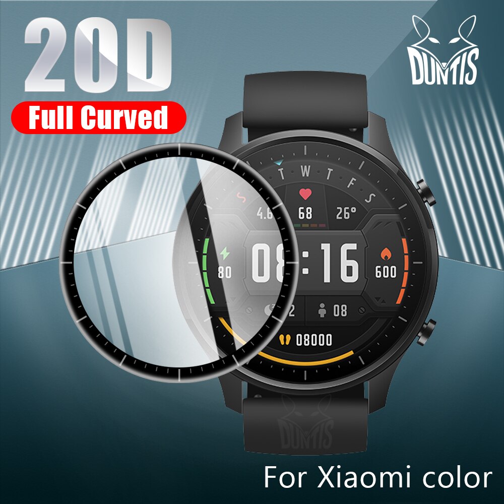 Pellicola protettiva con bordo curvo 20D per Xiaomi Mi Watch Color Global 2020 Smart Watch accessori per la protezione dello schermo morbido (non in vetro)