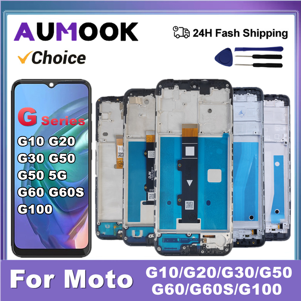 Wyświetlacz robić serii Moto G robić Motorola Moto G10 G20 G30 G50 4G 5G G60 G60S G100 Wyświetlacz LCD Ekran dotykowy Digitizer z ramką