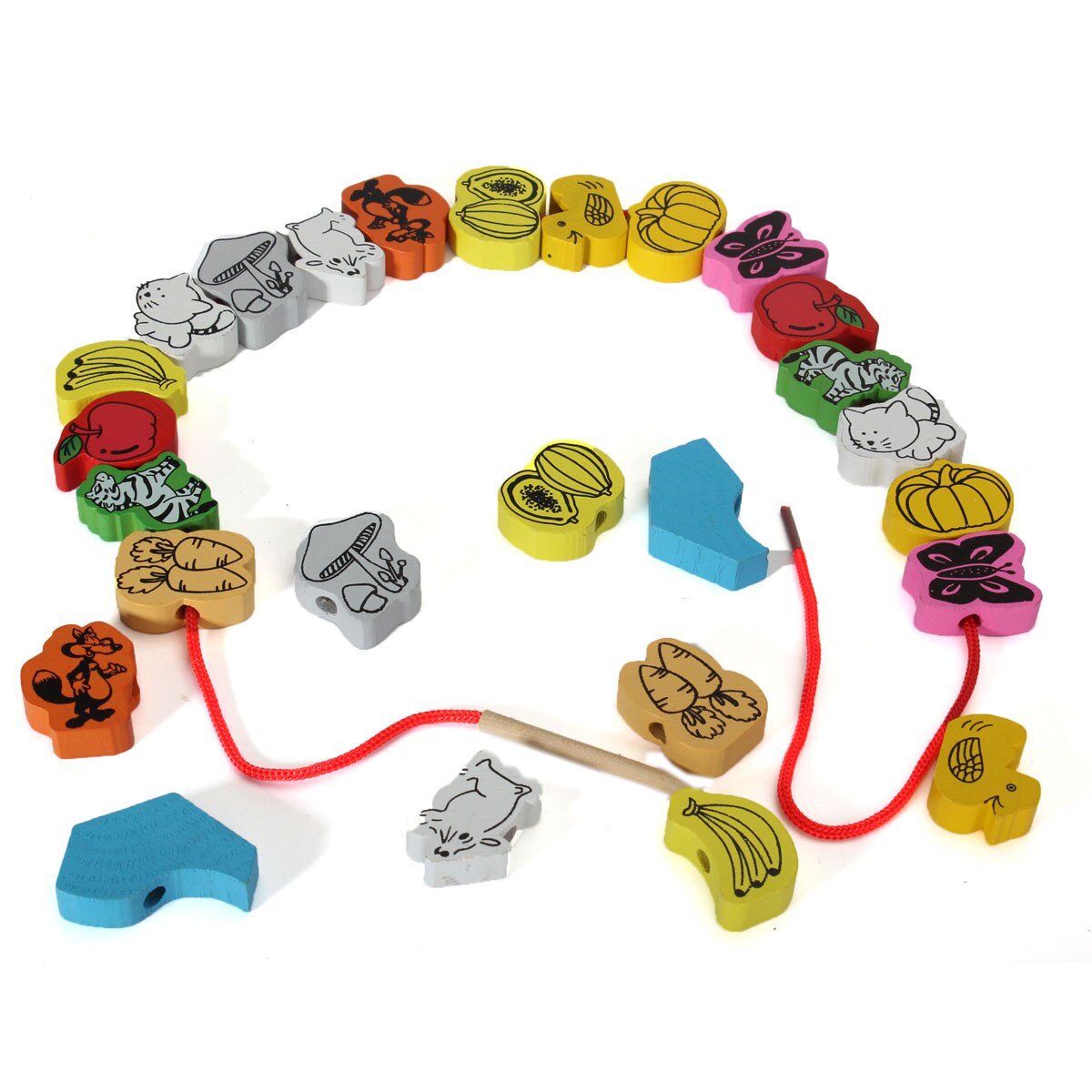 26/70 stücke Karikatur Ebene Obst Geometrie Block bespannen perlen Spielzeug freundlicher Lernen & Bildung Bunte Produkte freundlicher Spielzeug ZXH