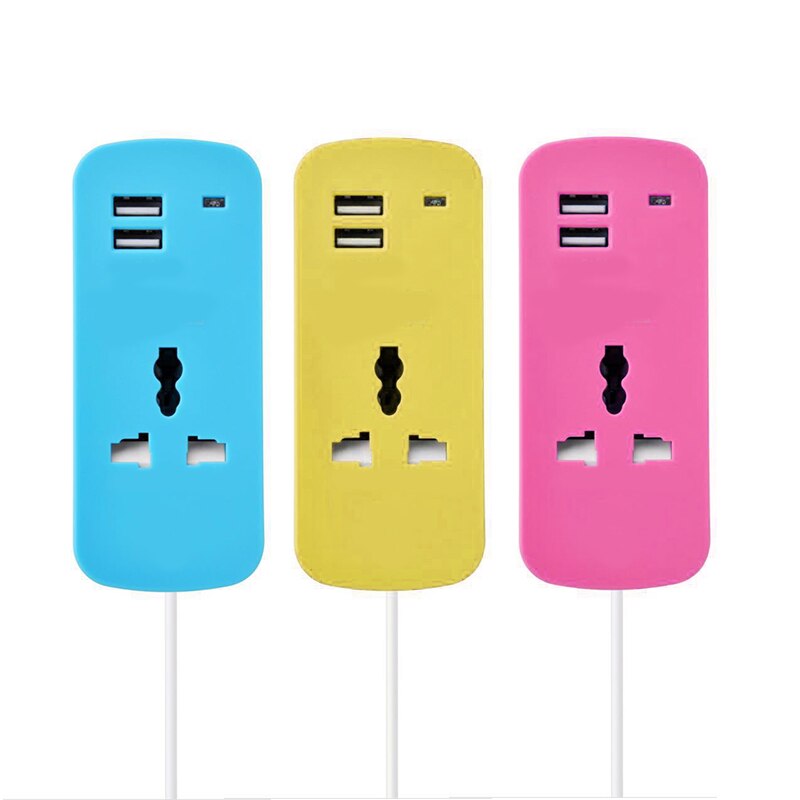 3 In 1 2 Poorten Ac Power Strip Travel Charger Usb Thuis Wall Charger Adapter Outlet Usb Slots Hub Desktop