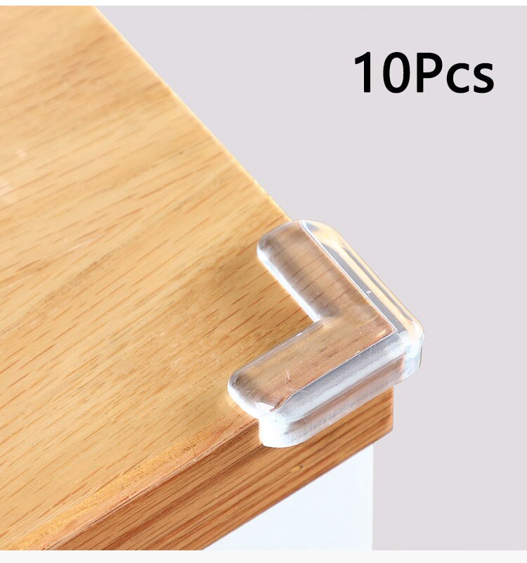 10Pcs Baby Silicone Veiligheid Protector Tafel Hoek Bescherming Van Kinderen Anticollision Edge Hoeken Guards Cover Voor Kid: 10Pcs