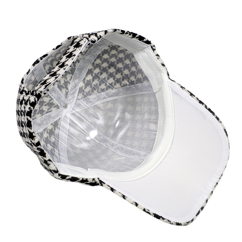 Casquette pied-de-poule pour hommes et femmes, classique, rétro, Baseball, blanc, noir, à carreaux