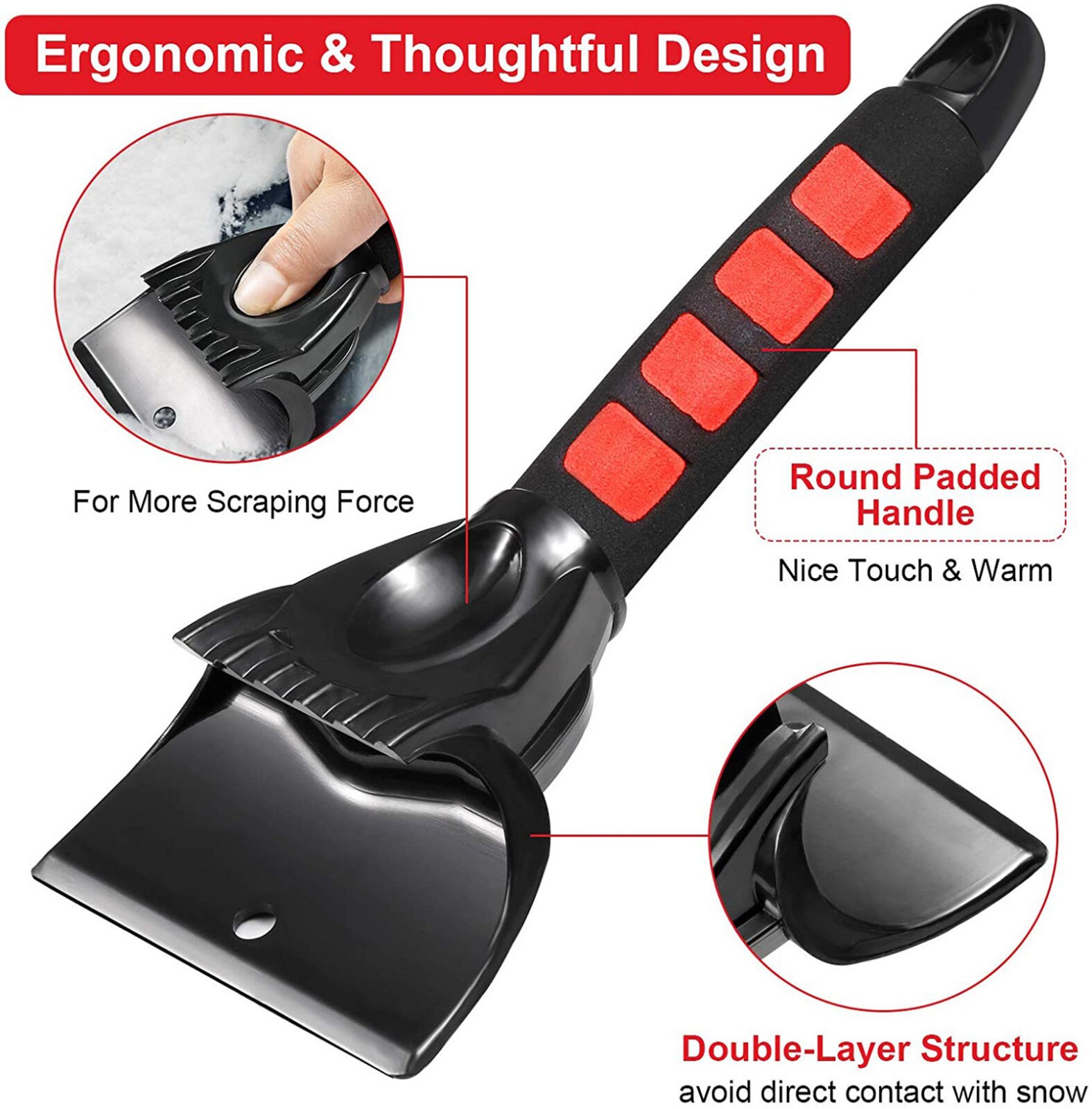 Windshield Snow Removal Scraper Ice Shovel Auto Car Tool Hand Push Sweepers Window Winter Snow Brush Shovel Clean Glass Brush