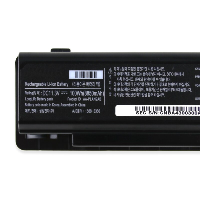 Original Laptop Battery for Samsung P200 P210 P230 P400 200B 400B 600B NP200B AA-PBAN6AB AA-PLAN6AB AA-PLAN9AB 48Wh 66Wh 100Wh
