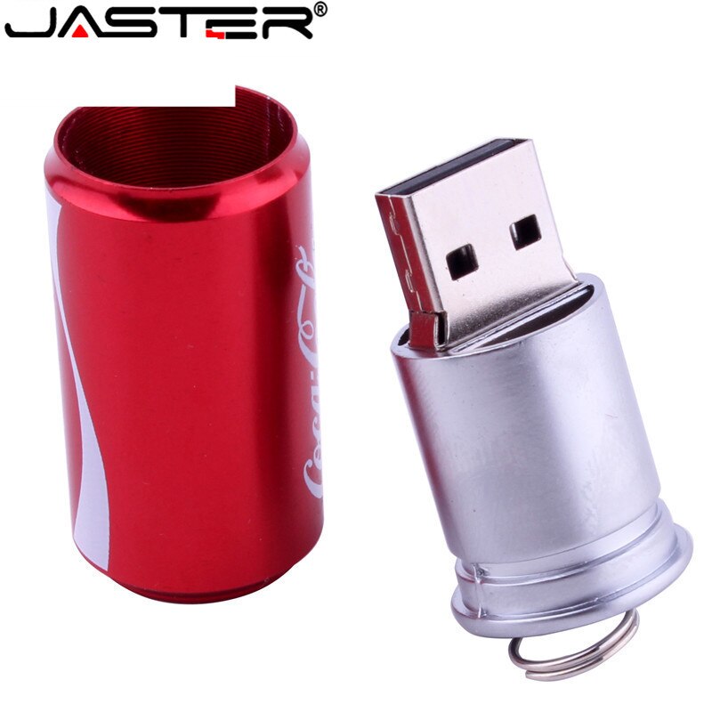 JASTER Nueva simulación Creativa 4GB pen drive 2,0 memoria flash 8GB 16GB32GB 64GB cerveza puede cola puede bebidas puede Modelo USB