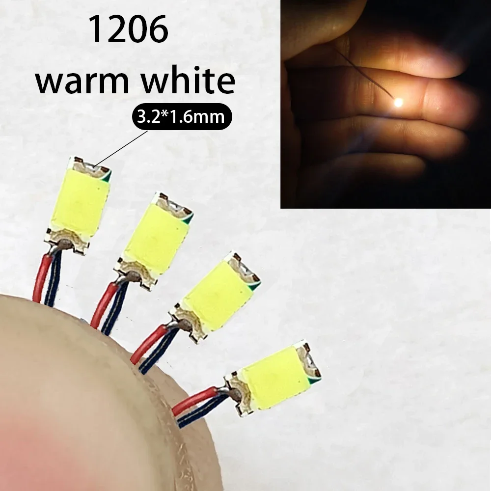 40Pcs/Lot 0402 0603 0805 1206 Led SMD Wire For Model Train HO N OO Scale Red Black Line Pre-soldered Micro Litz Diorama Railway: DEEP BLUE