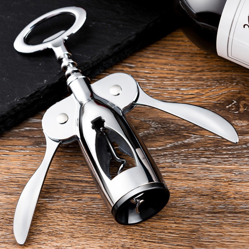 Apribottiglie con movimento manuale Apriscatole per vino classico e pratico in acciaio inossidabile Gadget da cucina portatili per la rimozione del tappo del vino