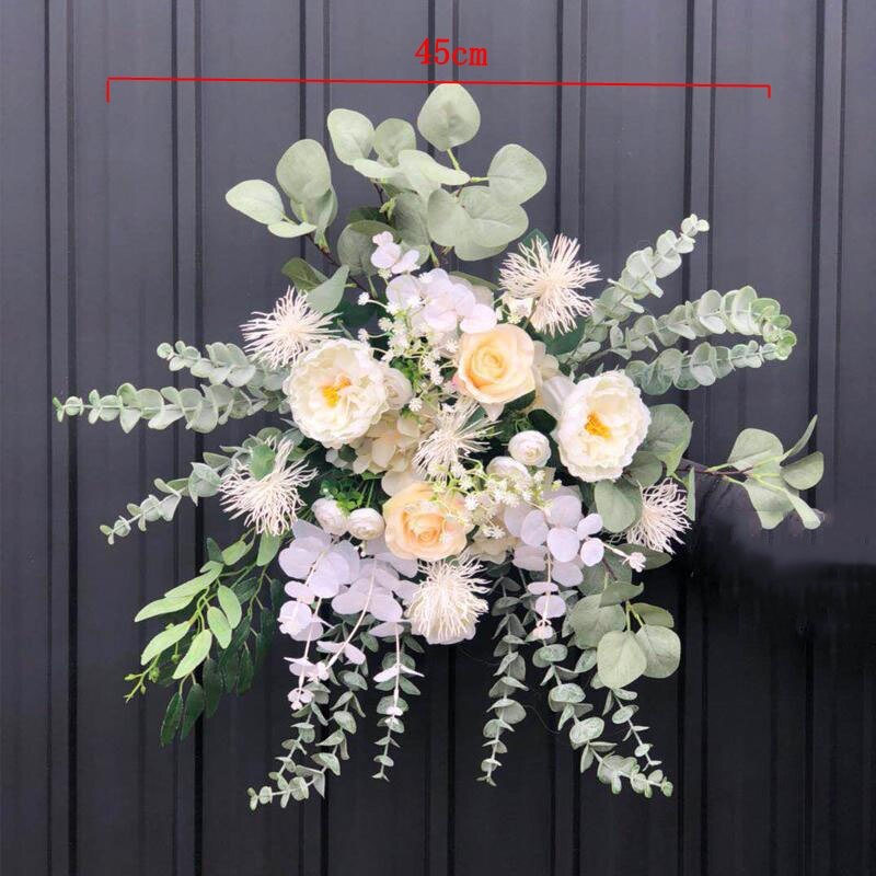 50/100cm DIY Romantic Wedding Silk Peonies Rose Flower Wall Arrangement Supplies Artificial Row Decor Iron Arch Backdrop